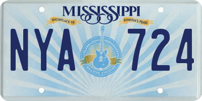 MS license plate NYA724