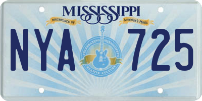 MS license plate NYA725