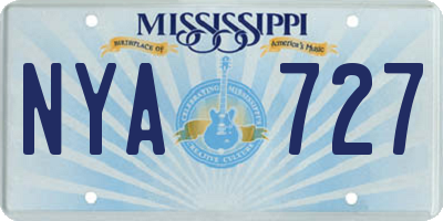 MS license plate NYA727