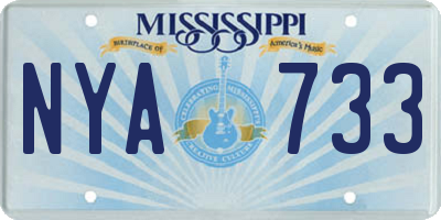 MS license plate NYA733