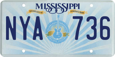 MS license plate NYA736