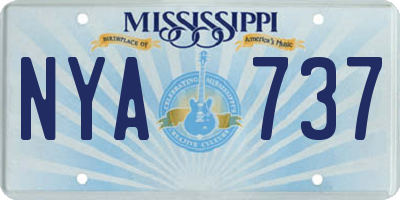 MS license plate NYA737