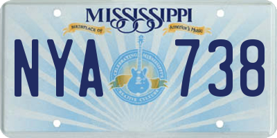 MS license plate NYA738