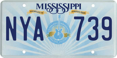 MS license plate NYA739
