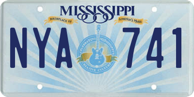 MS license plate NYA741