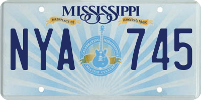 MS license plate NYA745