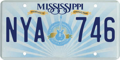 MS license plate NYA746