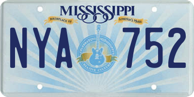 MS license plate NYA752