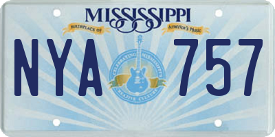 MS license plate NYA757