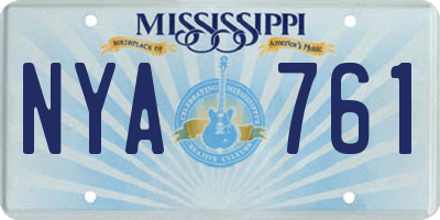 MS license plate NYA761