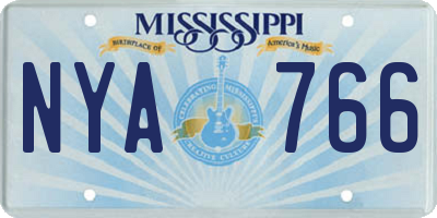 MS license plate NYA766