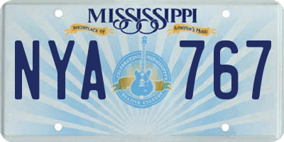 MS license plate NYA767