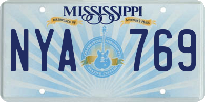 MS license plate NYA769