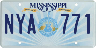 MS license plate NYA771