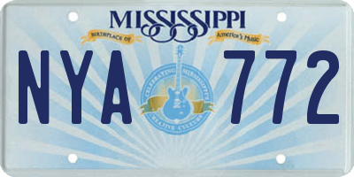 MS license plate NYA772