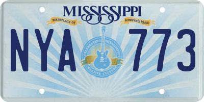 MS license plate NYA773