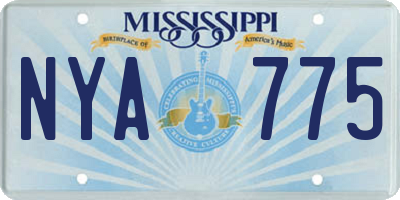 MS license plate NYA775