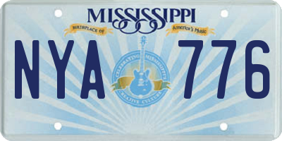 MS license plate NYA776
