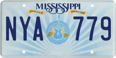 MS license plate NYA779