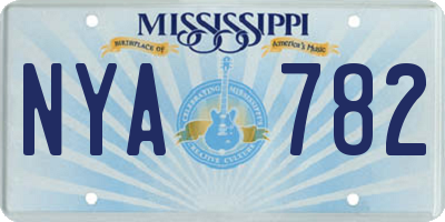 MS license plate NYA782
