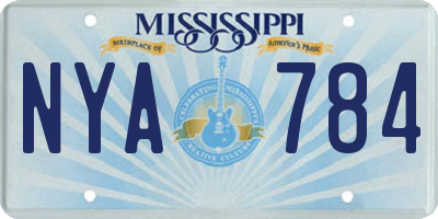 MS license plate NYA784