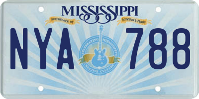 MS license plate NYA788
