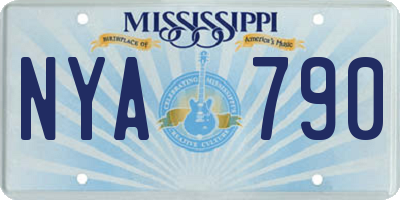 MS license plate NYA790
