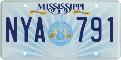 MS license plate NYA791