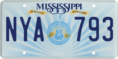 MS license plate NYA793