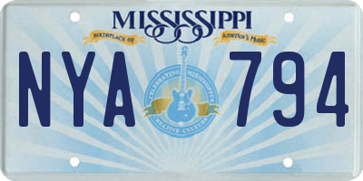 MS license plate NYA794