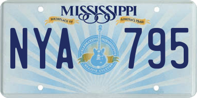 MS license plate NYA795