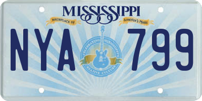 MS license plate NYA799