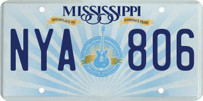 MS license plate NYA806