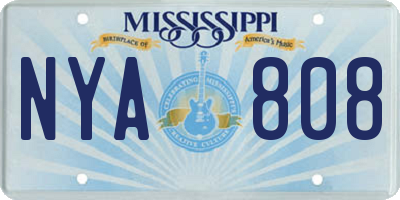 MS license plate NYA808