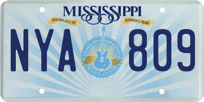 MS license plate NYA809
