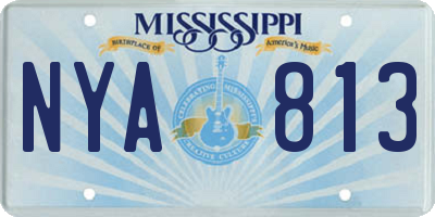 MS license plate NYA813