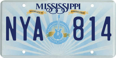 MS license plate NYA814