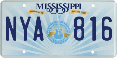 MS license plate NYA816