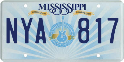 MS license plate NYA817