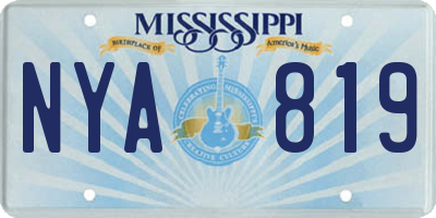 MS license plate NYA819