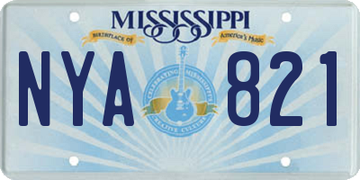 MS license plate NYA821