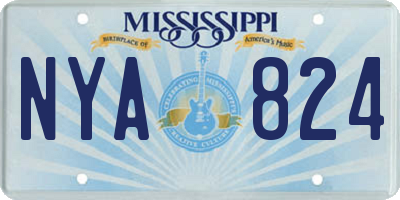 MS license plate NYA824