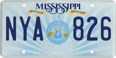 MS license plate NYA826