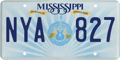 MS license plate NYA827