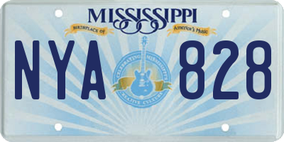 MS license plate NYA828