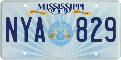 MS license plate NYA829