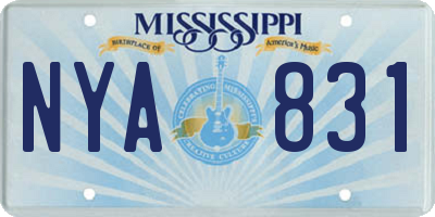MS license plate NYA831