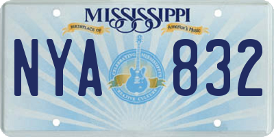 MS license plate NYA832