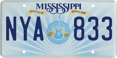 MS license plate NYA833