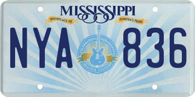MS license plate NYA836